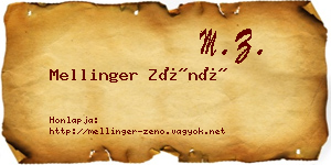 Mellinger Zénó névjegykártya